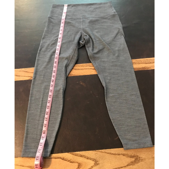 Lululemon Align Pant II 25" Mini Heathered Herringbone Heathered Black White-12 - Picture 9 of 10